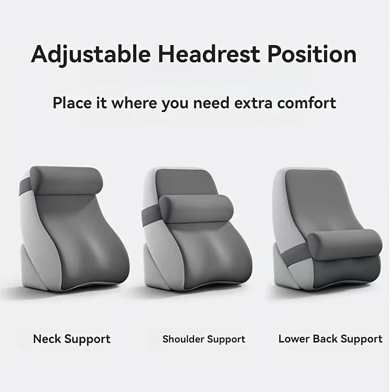 Large Memory Foam Reading Pillow - Adjustable Bed Backrest for Gaming, TV, Work & Relaxation