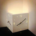 Nordic Dual‑Glow Corner Clock, Silent LED Wall Clock, Modern Minimalist Home Decor for Living Room Bedroom