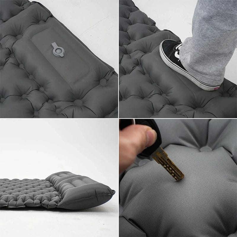 Ultralight Inflatable Sleeping Pad with Pillow - 1-2 Person Camping Mattress