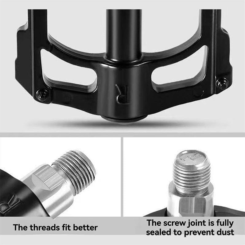 Universal Bike Pedals - Aluminum Alloy with Sealed Bearings for MTB & Road Bikes