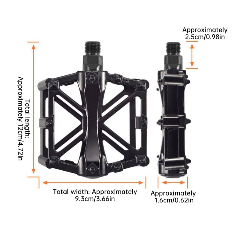 Universal Bike Pedals - Aluminum Alloy with Sealed Bearings for MTB & Road Bikes