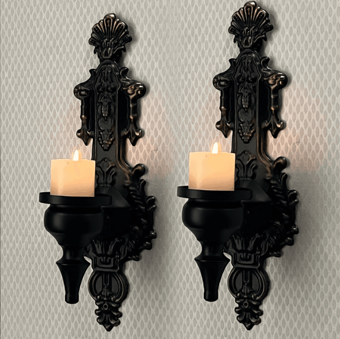 Vintage Wall Mounted Candle Holder, Home Decor Wall Sconce for Entryway Living Room