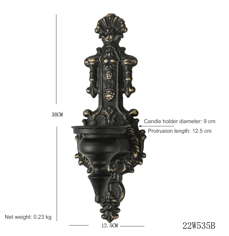 Vintage Wall Mounted Candle Holder, Home Decor Wall Sconce for Entryway Living Room